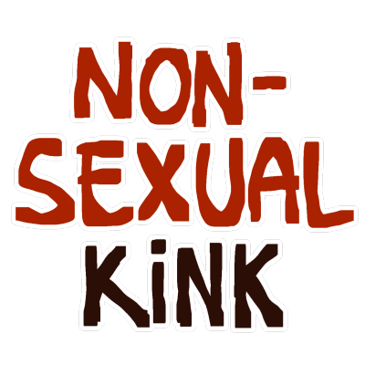 red bubble text that says 'nonsexual kink'.